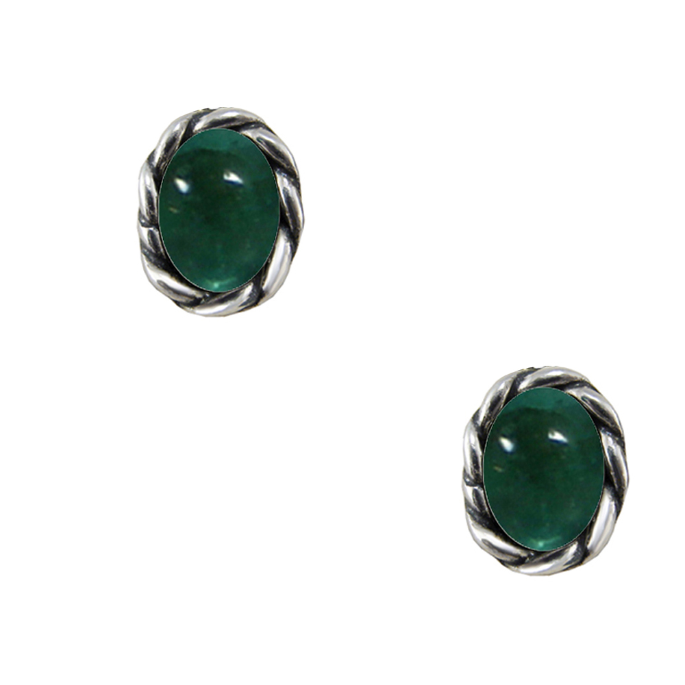 Sterling Silver Little Fluorite Post Stud Earrings